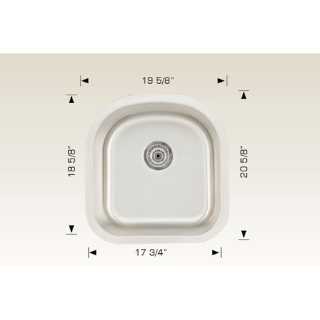 AMERICAN IMAGINATIONS Kitchen Sink, Wall Mount Mount, Stainless Steel Finish AI-27641